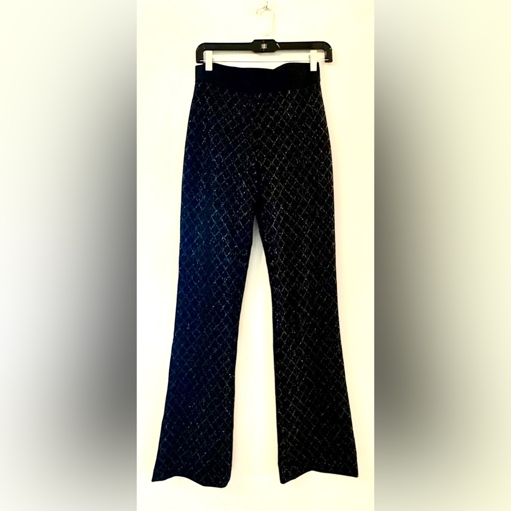 RAFFAELLO ROSSI Size 34 (4) Macy Bootcut G  Diamond Patterned Black Pants
